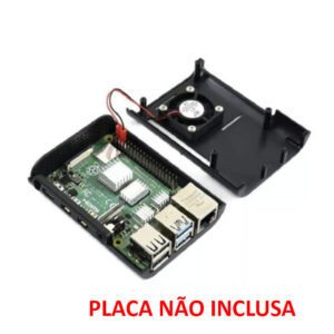 Kit Case Raspberry Pi 4 C/ Cooler + Dissipadores