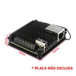 Case em Alumínio c/ dissipação de calor e refrigeração passiva p/ Orange Pi Zero 2