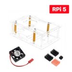 Kit com Case + Cooler + Dissipadores para Raspberry Pi 5