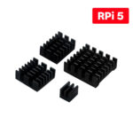 Dissipadores de Calor em Alumínio para Raspberry Pi 5 (4 Unid)