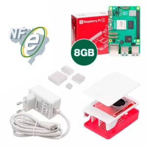 Kit Raspberry Pi 5 8GB c/ Case Oficial c/ Cooler Fan e Fonte 27W Kit Raspberry Pi 5 8GB c/ Case Oficial c/ Cooler Fan e Fonte 27W