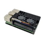 Case Alumínio p/ Raspberry Pi 5 com Duplo Cooler FAN PWM