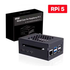 52Pi Case Metálica para Raspberry Pi 5 - Compatível com placas N04 N05 M.2 NVMe para adaptador PCLe X1000 PCLe 52Pi Case Metálica para Raspberry Pi 5 - Compatível com placas N04 N05 M.2 NVMe para adaptador PCLe X1000 PCLe