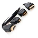 Cabo HDMI + Adaptador Micro HDMI e Adaptador Mini HDMI