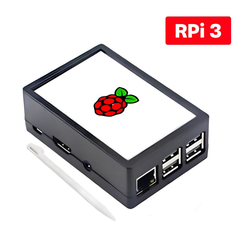 Tela Display Touch Screen 3.5 pol. p/ Raspberry Pi 3 + Case