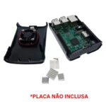 Kit Case para Raspberry Pi 3 B / B+ com Cooler e Dissipadores de Calor
