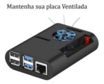 Kit Raspberry Pi 4 8GB c/ Case, Cooler, Fonte 5v e Dissipadores