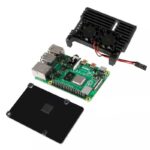 Kit Raspberry Pi 3 B+(Plus) c/ Case Alumínio c/ Duplo Cooler Fan e Fonte