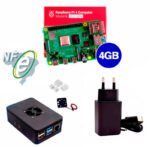 Kit Raspberry Pi 4 4GB c/ Case, Cooler, Fonte e Dissipadores