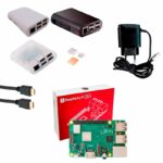 Kit Raspberry Pi 3 Model B+(Plus) c/ Case, Fonte 5V e Dissipadores