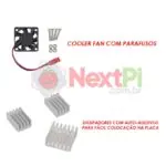 Case P/ Orange Pi PC ou Pi Pc Plus + Cooler E Dissipadores
