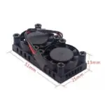 Cooler Fan Duplo P/ Raspberry Pi 3, Pi 4 e Pi 5