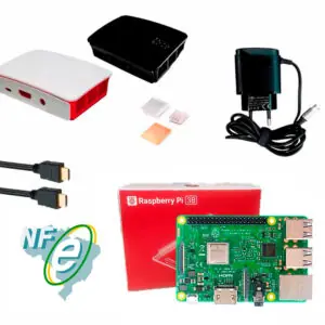 Kit Raspberry Pi 3 Model B c/ Case Oficial, Fonte 5V e Dissipadores