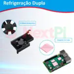 Refrigerador de Alumínio GeeekPi Armor Lite V5 para Raspberry Pi 5