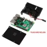 Kit Raspberry Pi 4 8GB c/ Case Alumínio c/ Duplo Cooler Fan e Fonte 5v
