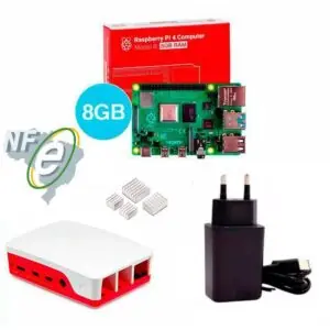 Kit Raspberry Pi 4 8GB c/ Case Oficial, Fonte 5v e Dissipadores